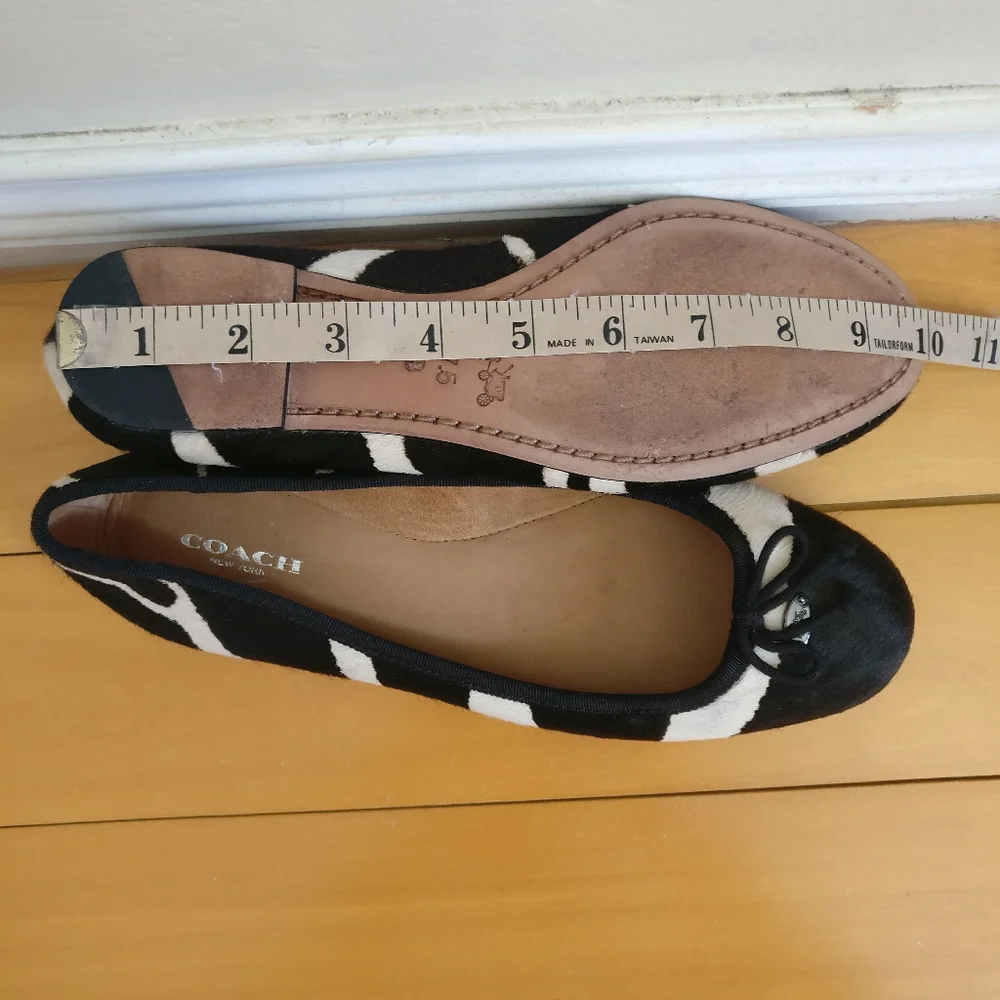 Coach Florabelle Zebra Print Ballet Flats Sz 7.5 - Picture 11 of 11